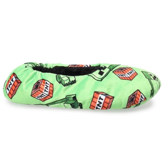 Minecraft Creeper TNT Snuggle Toes Slipper Socks - Picture 12 of 15